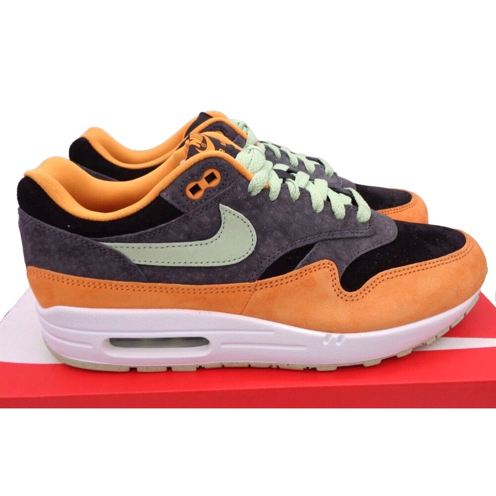 Nike Air Max 1 PRM Shoes 9.5 Mens Anthracite Honeydew BlackSneakers DZ0482-001